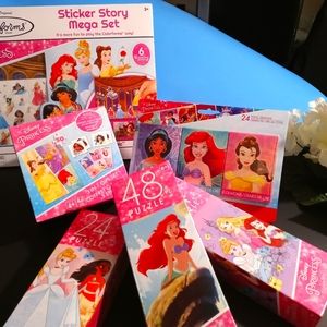 6PC Disney Princess Puzzles and More